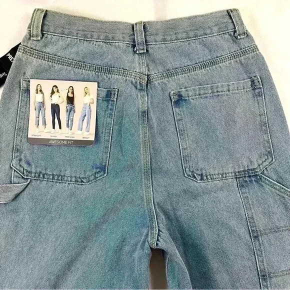 NWT Simple Society Highrise Light Wash Rayon Ankle Carpenter Jeans Size 9/29 - Picture 8 of 16